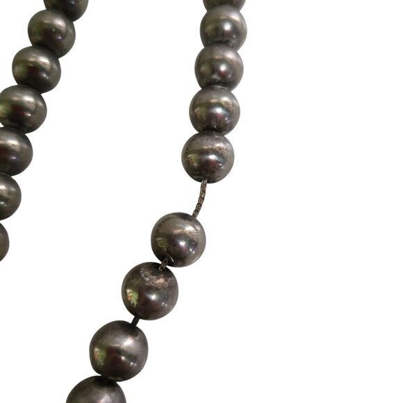 Vintage 1980s Silver Plated Bow Beaded 16 - Picture 4 of 6